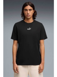 puma ανδρικό t-shirt με λογότυπο regular fit `essential small no. 1` - 692912 μαύρο