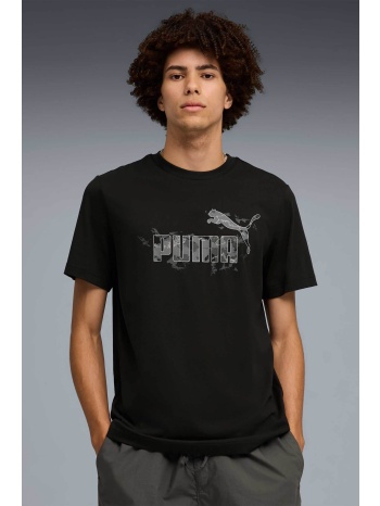 puma ανδρικό t-shirt με λογότυπο regular fit `camo`  σε προσφορά