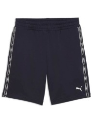 puma ανδρικό σορτς με λογότυπο 9` regular fit `essential tape` - 691696 μπλε σκούρο