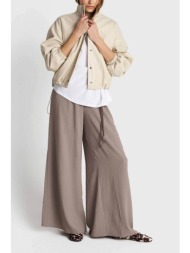 `ale γυναικεία παντελόνα μονόχρωμη loose fit - 82276008 ανθρακί