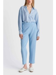 `ale γυναικείο παντελόνι straight fit - 8923058c γαλάζιο