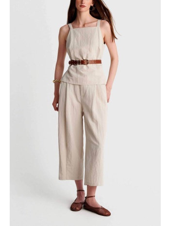 `ale γυναικείο παντελόνι με πιέτες wide leg - 8923060 εκρού σε προσφορά