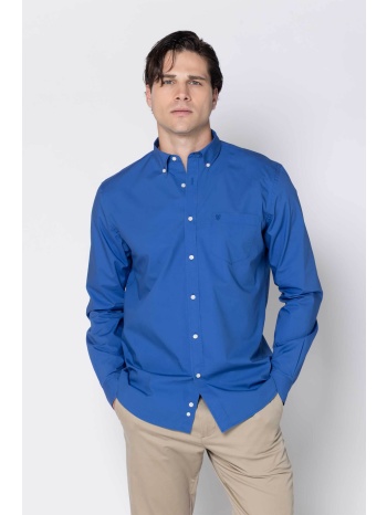 the bostonians ανδρικό πουκάμισο button down μονόχρωμο με σε προσφορά