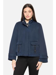 betty barclay γυναικείο jacket με ψηλό γιακά - 7304/1763 μπλε σκούρο