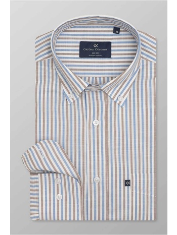 oxford company ανδρικό sport πουκάμισο button down ριγέ