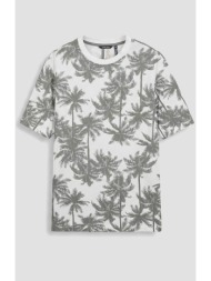 antony morato ανδρικό t-shirt με all-over palm tree pattern relaxed fit - ks02644fa140292 λαδί