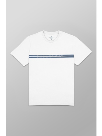 oxford company ανδρικό t-shirt μονόχρωμο με λογότυπο