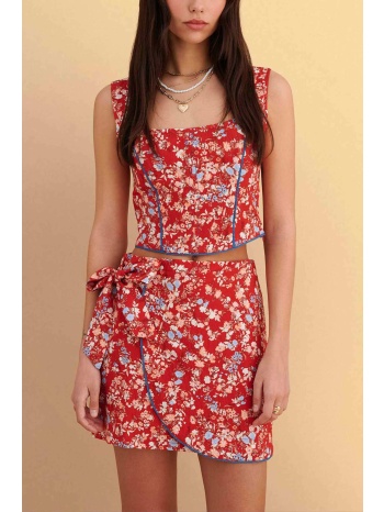 attrativo γυναικεία mini φούστα με floral print - 91043580 σε προσφορά