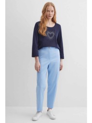 gerry weber γυναικείο παντελόνι cropped tapered fit - n67102125040 μπλε ανοιχτό