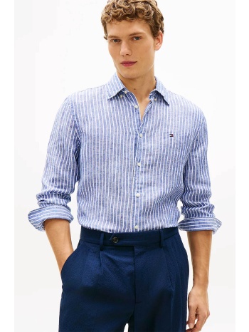 tommy hilfiger ανδρικό πουκάμισο λινό με ριγέ σχέδιο σε προσφορά