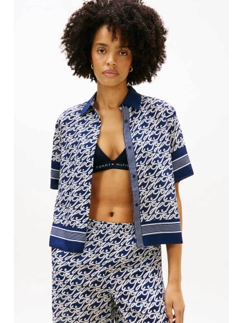 tommy hilfiger γυναικείο πουκάμισο μεταξωτό με print σε προσφορά