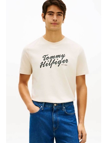 tommy hilfiger ανδρικό t-shirt με λογότυπο regular fit  σε προσφορά