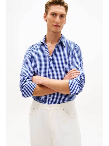tommy hilfiger ανδρικό πουκάμισο καρό με κεντημένο logo σε προσφορά