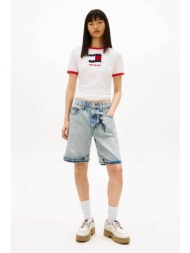 tommy jeans γυνακεία βερμούδα denim loose `mia` - dw0dw22686 denim blue ανοιχτό