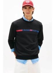 tommy hilfiger ανδρική μπλούζα φούτερ με λογότυπο regular fit - mw0mw42465 μαύρο