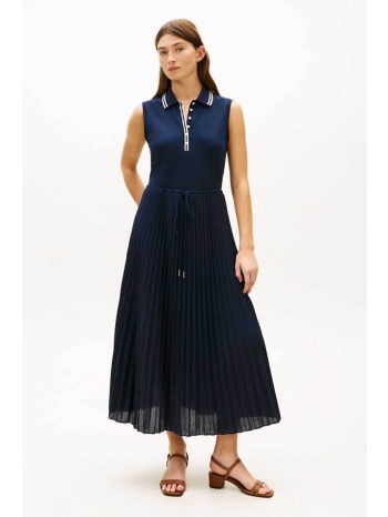 tommy hilfiger γυναικείο αμάνικο midi φόρεμα με πόλο γιακά σε προσφορά
