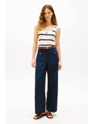 tommy hilfiger γυναικείο παντελόνι με μεταλλικά κουμπιά - ww0ww49002 μπλε σκούρο