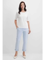 gerry weber γυναικείο παντελόνι chino cropped tapered fit - n67147360040 γαλάζιο