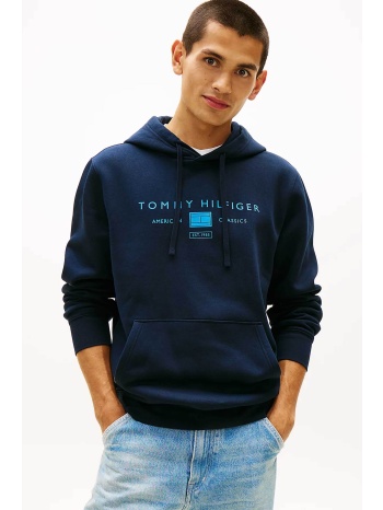 tommy hilfiger ανδρική μπλούζα φούτερ με κουκούλα και σε προσφορά