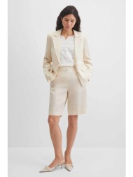 gerry weber γυναικεία βερμούδα με λινάρι relaxed straight cut - n67202671042 εκρού