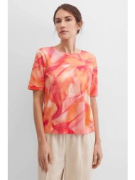 gerry weber γυναικείο t-shirt με all-over floral print - n61720331040 κοραλί