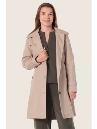 gerry weber γυναικεία καμπαρντίνα αδιάβροχη με ζώνη - n68204144044 μπεζ