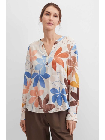 gerry weber γυναικεία μπλούζα με v και floral print  σε προσφορά