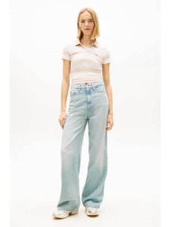 tommy jeans γυναικείο τζιν παντελόνι ψηλόμεσο `claire` - dw0dw22659 denim blue ανοιχτό