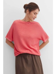 gerry weber γυναικεία πλεκτή μπλούζα textured - n61025181040 κοραλί