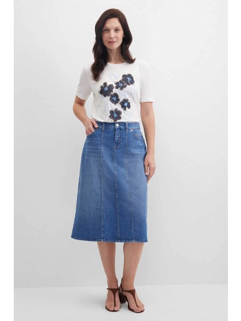 gerry weber γυναικεία denim φούστα midi - n65615395042 σε προσφορά