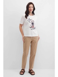 gerry weber γυναικείο παντελόνι cropped tapered fit - n67085144038 καμηλό