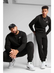 puma ανδρικό παντελόνι φόρμας με λογότυπο regular fit `essentials` - 682606 μαύρο
