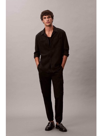 calvin klein jeans ανδρικό παντελόνι cargo μονόχρωμο skinny