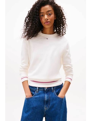 tommy jeans γυναικείο πουλόβερ με κεντημένο λογότυπο