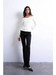topshop γυναικείο τζιν παντελόνι flared fit `jamie` - 31000223 μαύρο