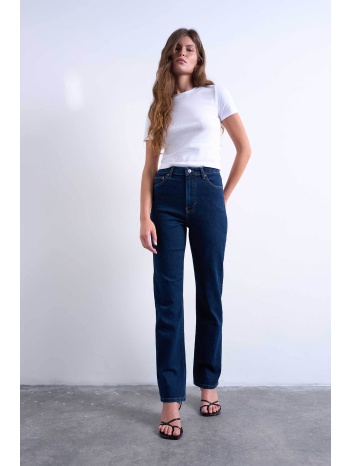 topshop γυναικείο ψηλόμεσο τζιν παντελόνι slim straight fit