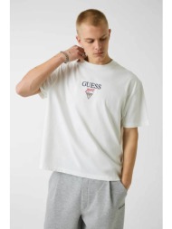 guess ανδρικό t-shirt με λογότυπο regular fit - m6ri45k8hm0 λευκό