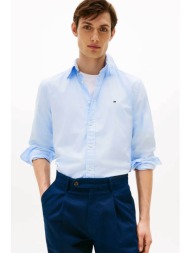 tommy hilfiger ανδρικό πουκάμισο button down με κεντημένο λογότυπο regular fit - mw0mw39988 γαλάζιο