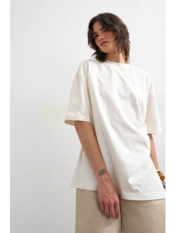 topshop γυναικείο t-shirt μονόχρωμο oversize fit `rikka` 