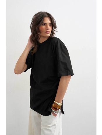 topshop γυναικείο t-shirt μονόχρωμο oversize fit `rikka` 