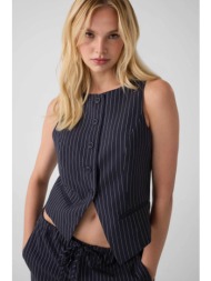 guess γυναικείο γιλέκο με ριγέ σχέδιο - w6yh01w2578 μπλε σκούρο