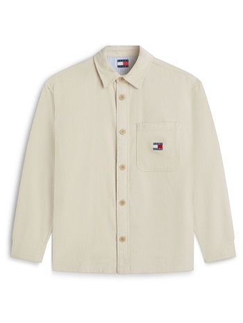 tommy jeans ανδρικό overshirt structured με τσέπη και