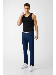 guess ανδρικό τζιν παντελόνι πεντάτσεπο skinny fit - m6ra0fd6326 denim blue σκούρο