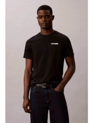 calvin klein ανδρικό t-shirt με graphic logo print regular fit - lv04lg810g μαύρο