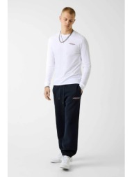 guess ανδρικό παντελόνι φόρμας με λογότυπο relaxed fit - m4yb18k9v31 μπλε navy