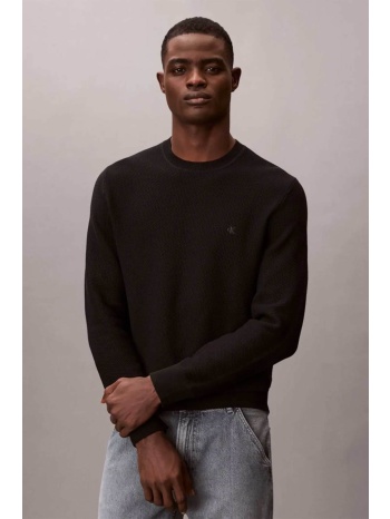 calvin klein ανδρικό πουλόβερ textured με κεντημένο