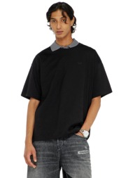 diesel ανδρικό t-shirt με print στο πίσω μέρος relaxed fit - w26a251220qiam μαύρο