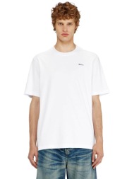 diesel ανδρικό t-shirt με λογότυπο regular fit - w26a196460aiju λευκό