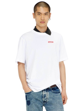 diesel ανδρικό t-shirt με λογότυπο regular fit 
