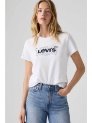 levi`s® γυναικείο t-shirt με λογότυπο standard fit `the perfect` - 173693554 λευκό